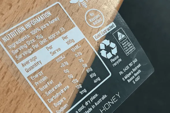 transparent labels printing with white ink to enhance the product